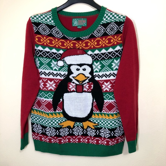 Santa Hat Ugly Christmas Sweater Led 